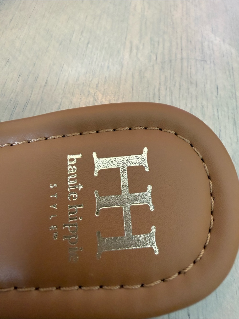 Haute Hippie Tan Slide Sandal - Picture 4 of 6